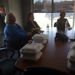 Lunch was served at TriMedia while members learned how to help raise money for Polio.
