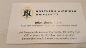 Contact Northern Michigan University's Dr. Brian Zinser at (906) 227-1810