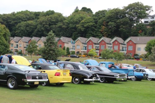 Behide the vehicles at the Classic Car Show